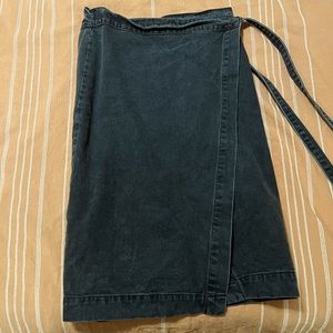 Madewell denim wrap skirt